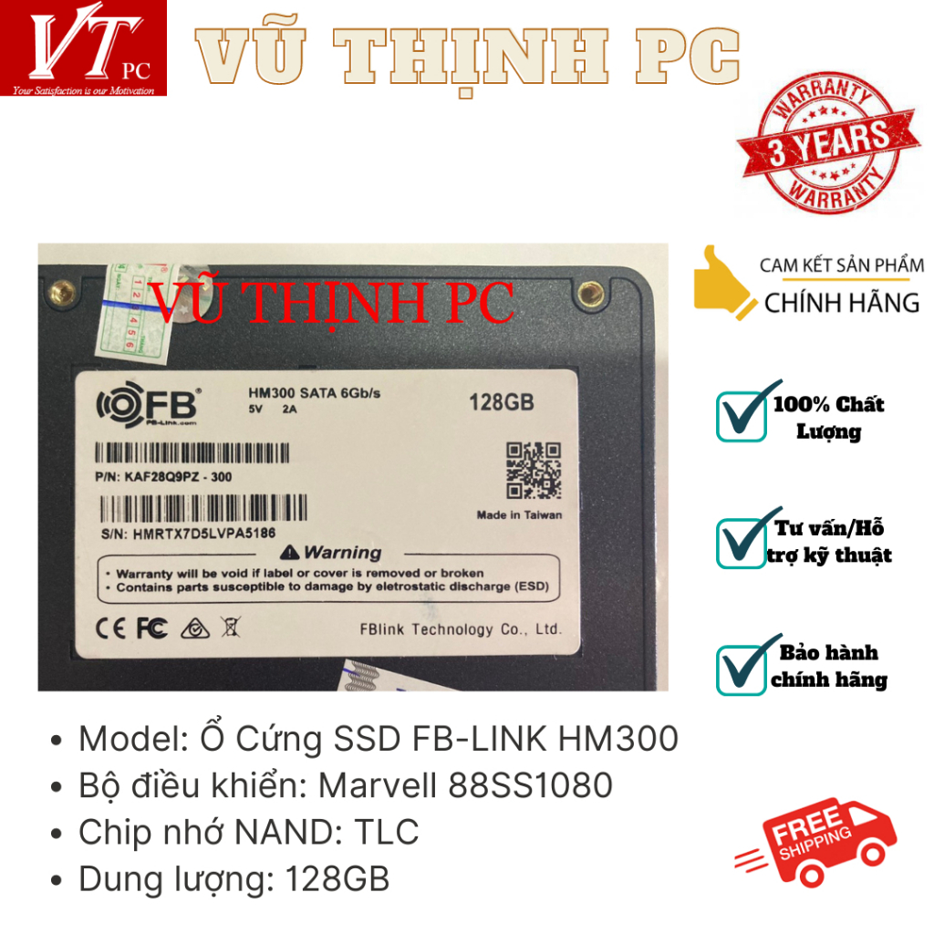 Ổ Cứng SSD 128GB MIXIE EVO500 | FB-LINK HM300 2.5" 6Gb/s - New 100% I Chính Hãng Vũ Thịnh PC