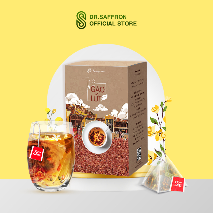Trà gạo lứt Mộc Hương Sơn thanh lọc gan, giải độc cơ thể nguyên liệu tự nhiên an toàn 450gr (30 túi)