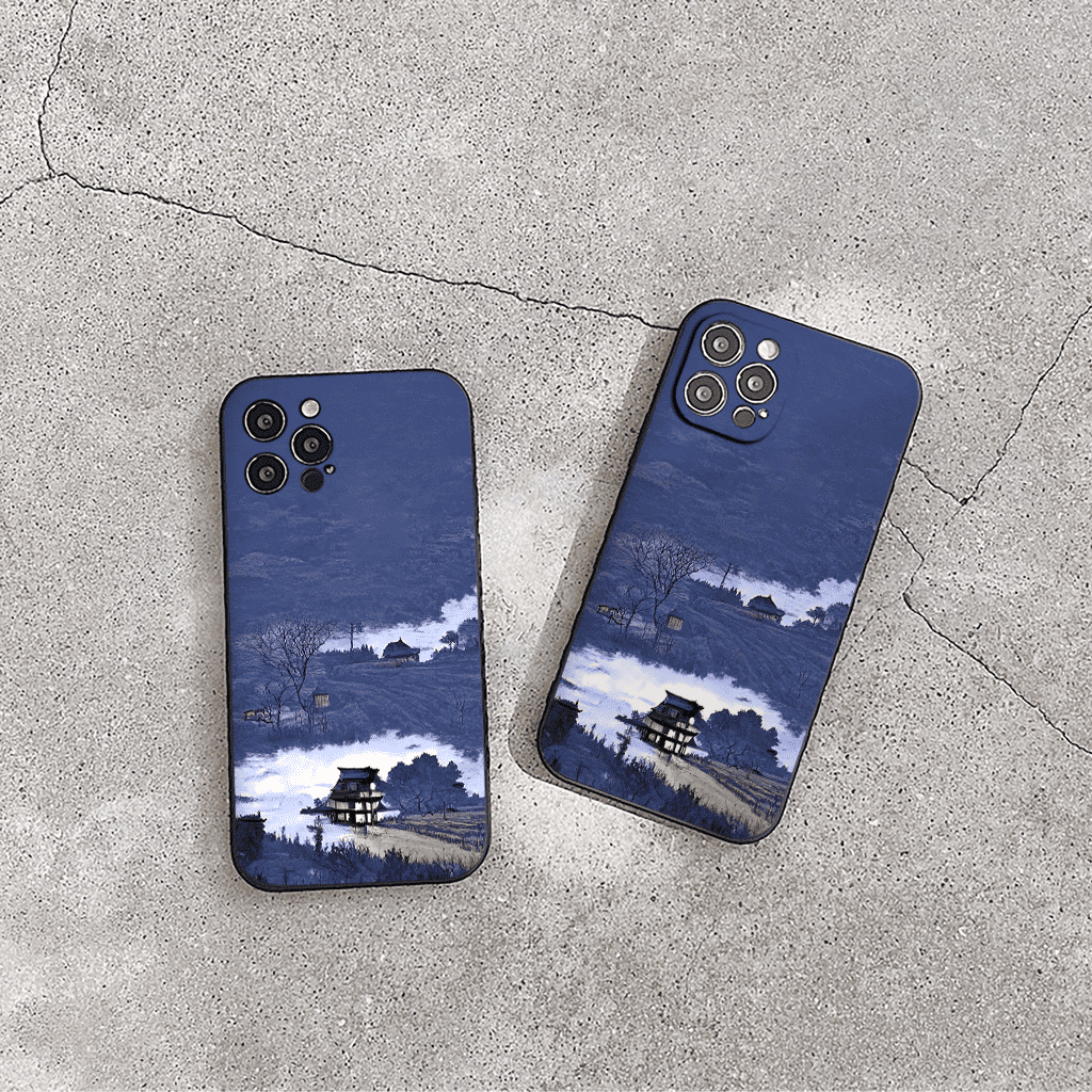 Ốp lưng iphone phong cảnh đồi núi mây trời bảo vệ cam viền dẻo chống sốc ip 11 12 13 14 pro max q685