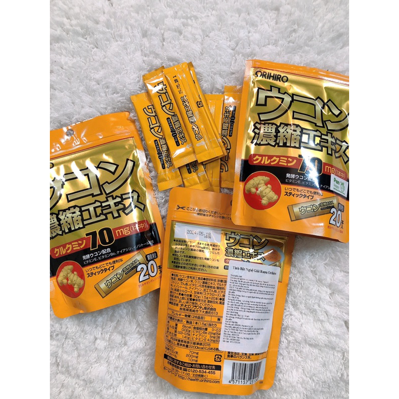 3 gói tinh bột nghệ Orihiro chính hãng Nhật Bản