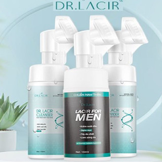combo sữa rửa mặt dịu nhẹ & bạc hà kiềm dầu & dr lacir for men cho nam cleanser drlacir (chính hãng)