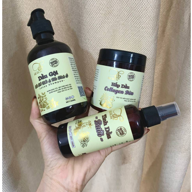 Combo GỘI BỒ KẾT Ủ XẢ BƯỞI DỪA - TẶNG XỊT BƯỞI giảm rụng tóc và giúp mọc tóc nhanh dài, phục hồi tóc
