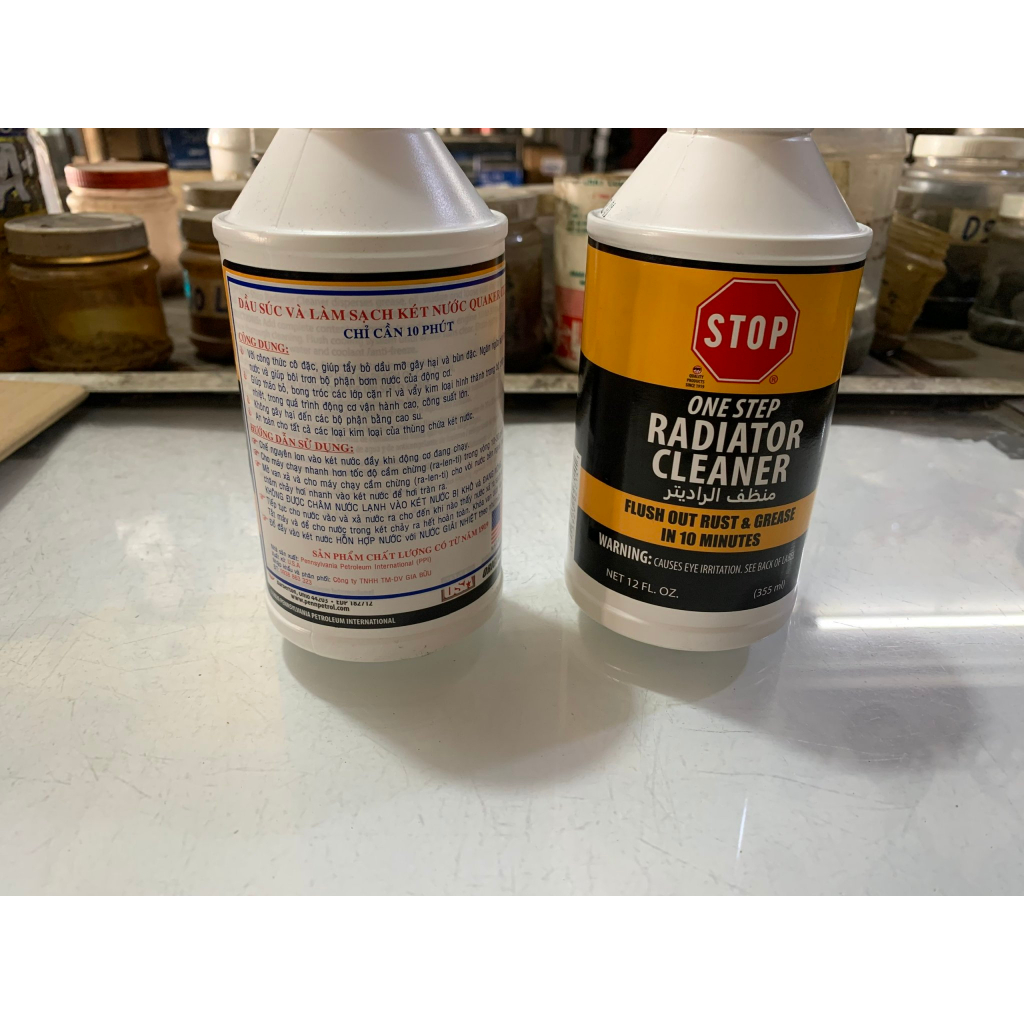 Chai Súc Rửa, Làm Sạch Két Nước RADIATOR CLEANER Dùng Cho Xe Du lich, Xe Tải Các Loại.