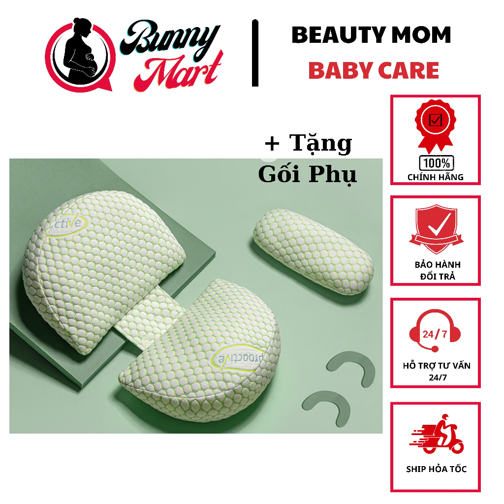 Gối Bầu Cánh Tiên Sợi Tre Cao Cấp giảm tối đa đau lưng, tặng kèm gối phụ