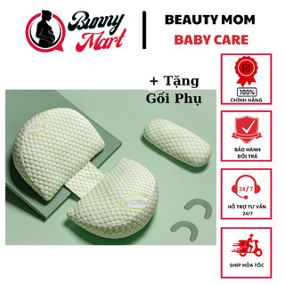 Gối Bầu Cánh Tiên Sợi Tre Cao Cấp giảm tối đa đau lưng, tặng kèm gối phụ, hỗ trợ mẹ và bé ngủ ngon giấc
