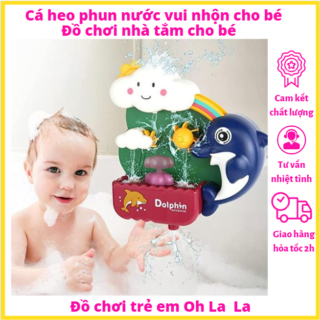Đồ chơi cá heo phun nước vui nhộn - Đồ chơi nhà tắm cho bé