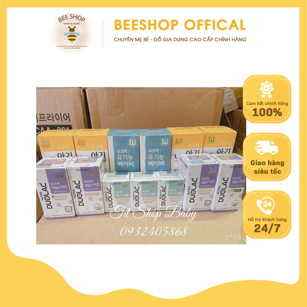 Men vi sinh Duolac Oganic xanh dương màu vàng,xanh lá,xanh biển,tím nội địa Hàn Quốc