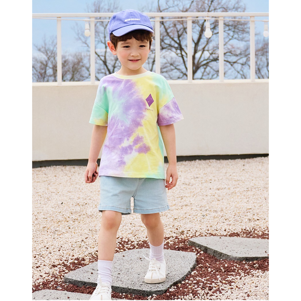 Áo phông hè Bebezoo màu loang cho bé BEC2TS202