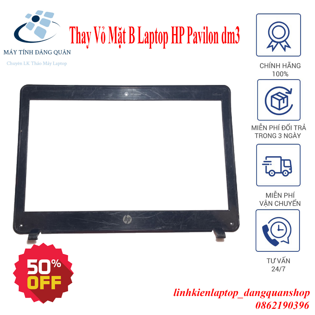 Thay Vỏ Mặt B, Vỏ Viền Màn Hình Laptop HP Pavilon dm3 cũ tháo máy