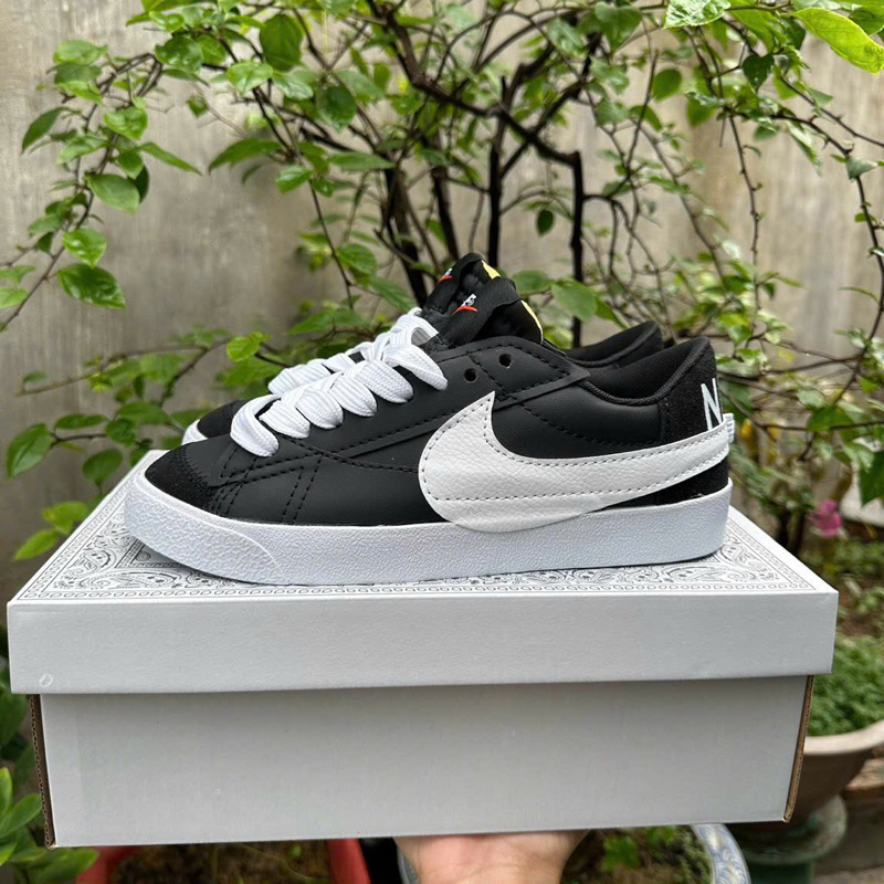 Giày sneaker blazer zumbo 77 đen móc trắng