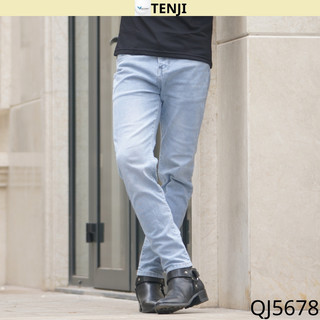 Quần Jean Nam Chất Bò QJ5678 ,rin nam xanh trơn wash sáng trẻ trung cá tính (44-75KG)