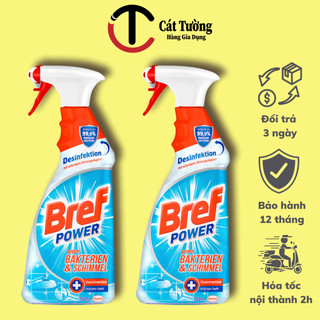 Chai xịt vệ sinh tẩy nấm mốc Bref Power dung tích 750ml diệt khuẩn, tẩy vết ố vàng