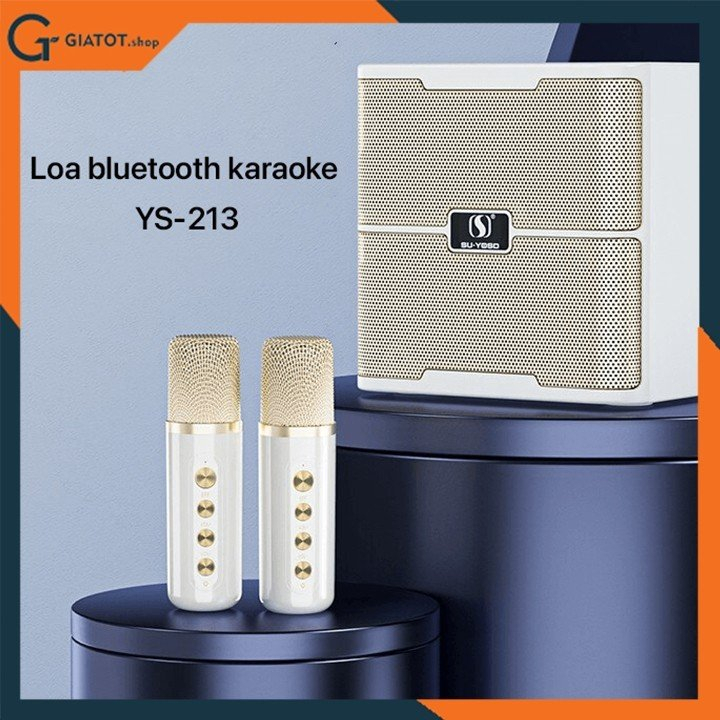 Loa bluetooth karaoke SU-YOSD YS-213 tặng kèm 2 micro không dây cao cấp