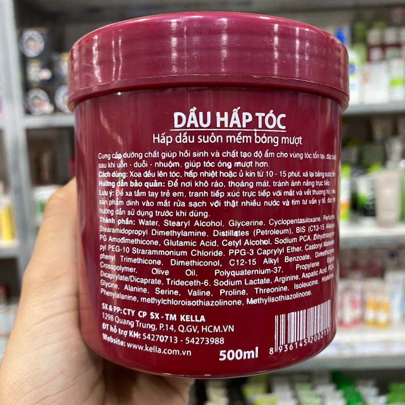 DẦU HẤP TÓC SUÔN MỀM BÓNG MƯỢT KELLA 500ML