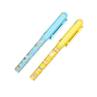 Bút máy nét hoa hồng hà pattern y01 2278 hai màu xanh, vàng
