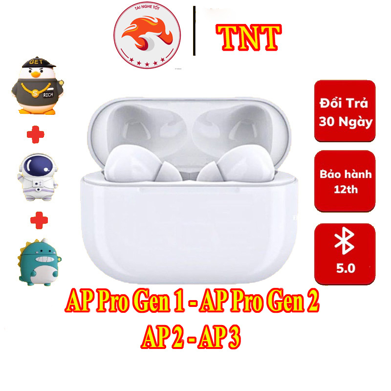 Tai nghe Bluetooth AP PRO / AP 3 Không Dây Pin Trâu, Full Chức Năng, Định Vị, Đổi Tên, Chính Hãng TNT