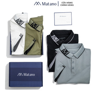 Áo polo nam MATANO PO032 phối màu cổ đẹp, vải cá sấu thấm mồ hôi,  thoáng mát, chống nhăn, trẻ trung, basic