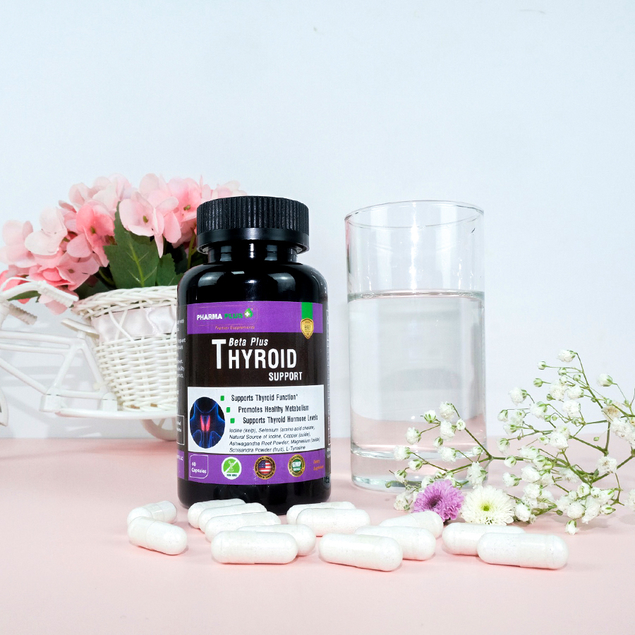 Viên Uống Hỗ Trợ Tuyến Giáp Pharma Plus | Beta Plus Thyroid Support Nhập Mỹ - Lọ 60 Viên
