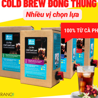 Cà phê ủ lạnh cold brew Arabica pha sẵn uống liền New Brew 2l, 100% cafe nguyên chất không đường