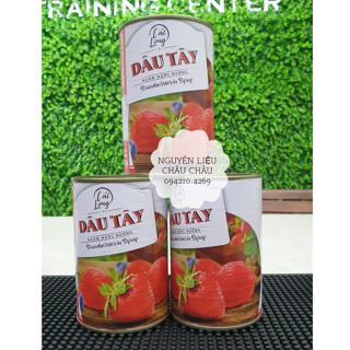 Dâu Tây Ngâm Nước Đường CÁT LONG lon 425g - TƯƠI NGON KHI LÀM TRÀ HOA QUẢ