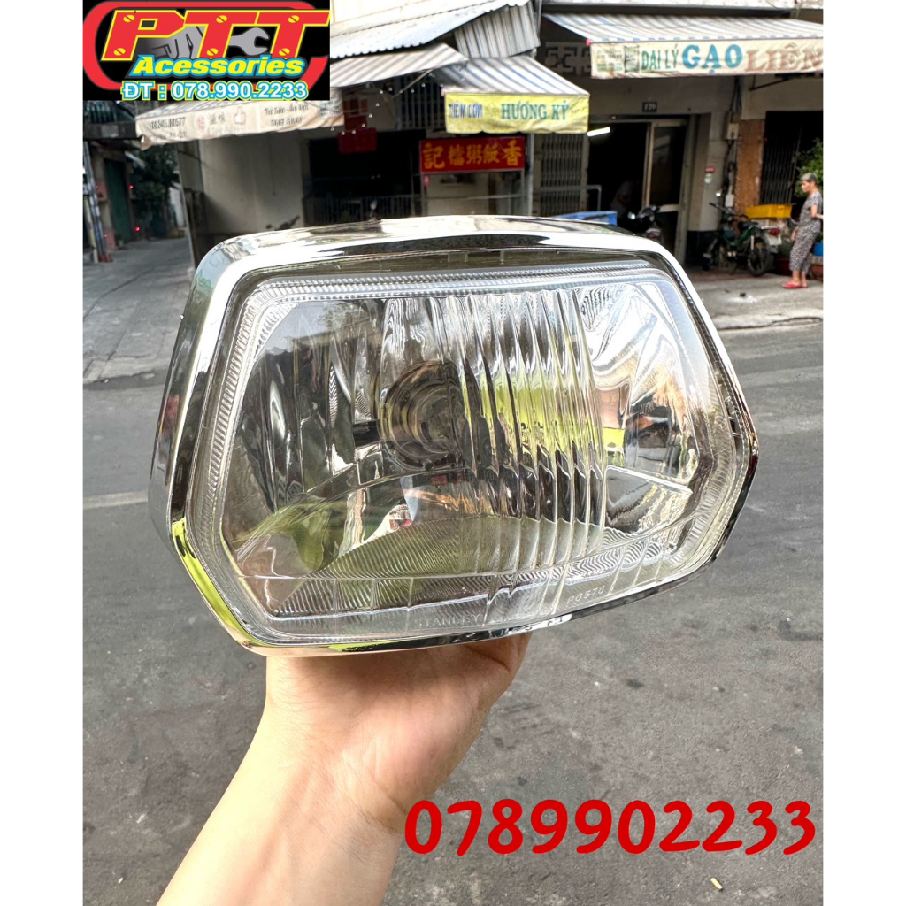 FULL BỘ ĐẦU ĐÈN + MẶT NẠ NHỰA  ABS XE SUPPER DREAM ĐẦU LỒI KHÔNG SƠN