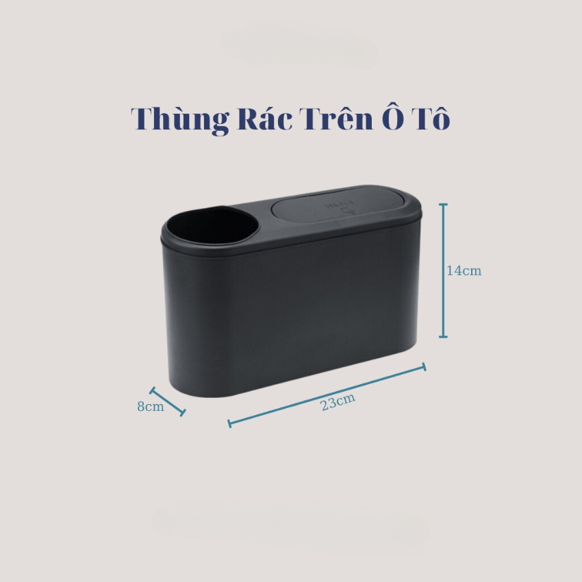 Thùng rác mini gắn cửa ô tô Có nắp chống Mùi,Rơi Vãi, Kết Hợp đựng chai nước,ô dù. dễ dàng tháo lắp để vệ sinh