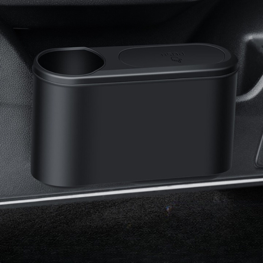 Thùng rác mini gắn cửa ô tô Có nắp chống Mùi,Rơi Vãi, Kết Hợp đựng chai nước,ô dù. dễ dàng tháo lắp để vệ sinh