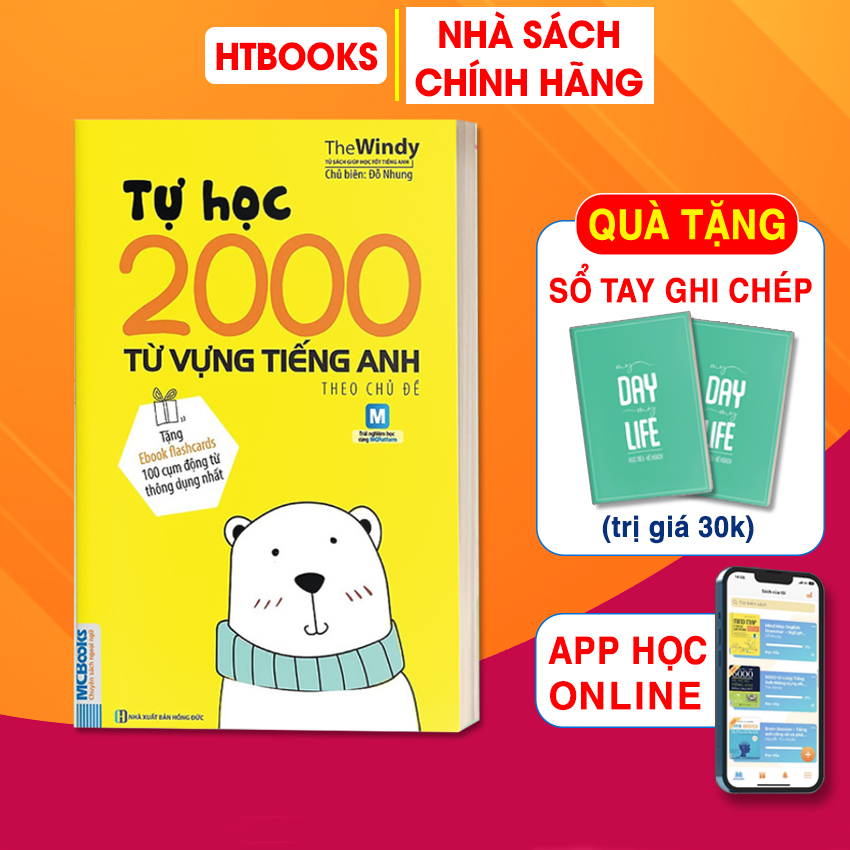 Sách Tự Học 2000 Từ Vựng Tiếng Anh Theo Chủ Đề - Khổ Nhỏ Dành Cho Người Học Căn Bản - Kèm App Online | BigBuy360 - bigbuy360.vn