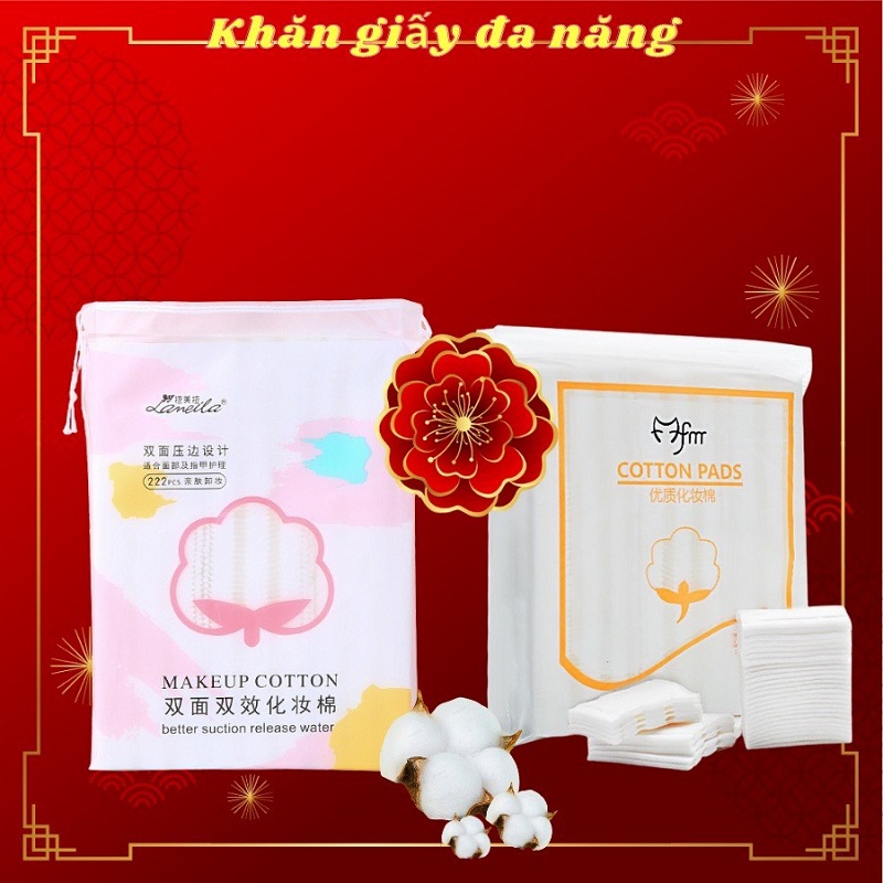 Bông tẩy trang 222 miếng Cao Cấp, Bông tẩy trang cotton pads