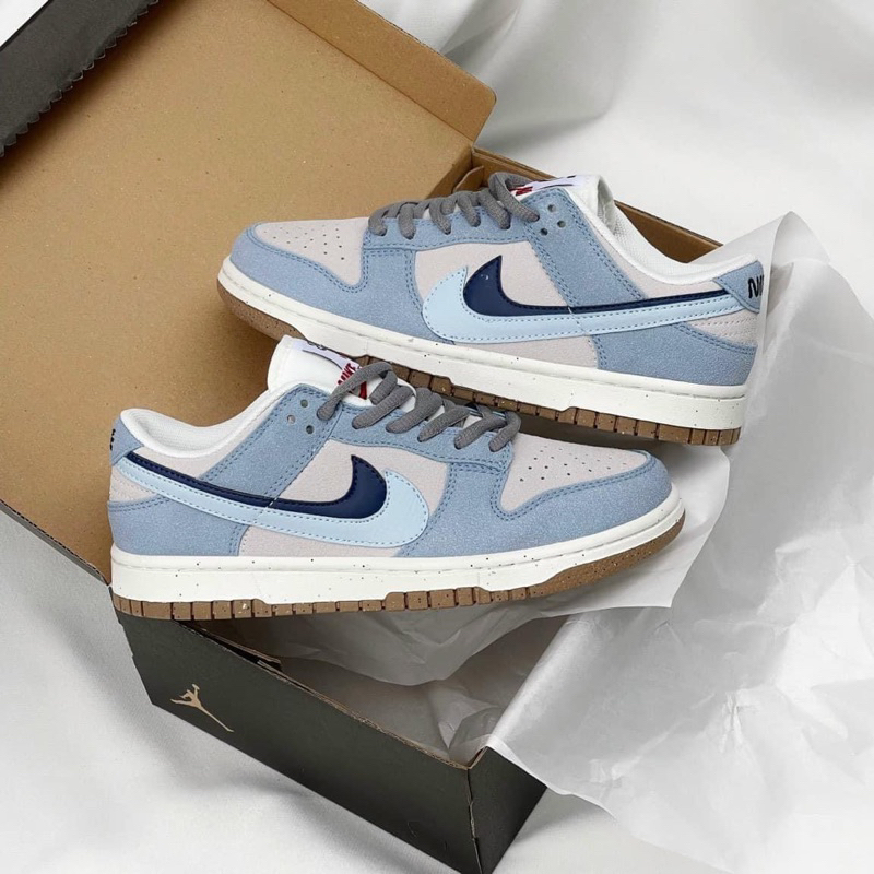 Giày sneaker sb dunk xám xanh nỉ