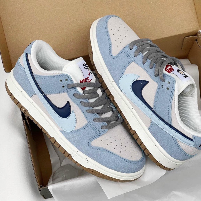 Giày sneaker sb dunk xám xanh nỉ