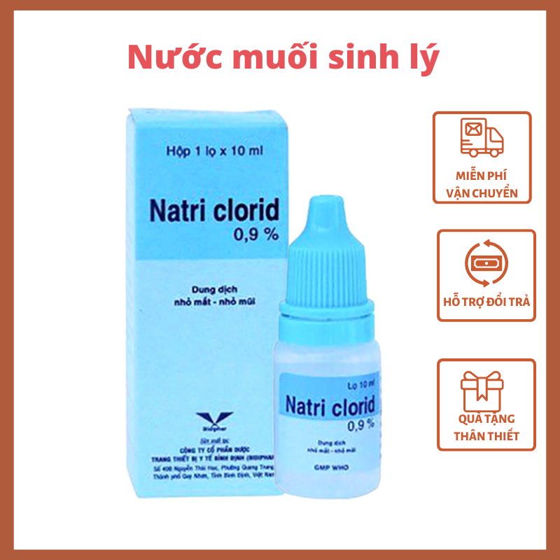 Nước muối sinh lý 0,9% 10ml Bidiphar