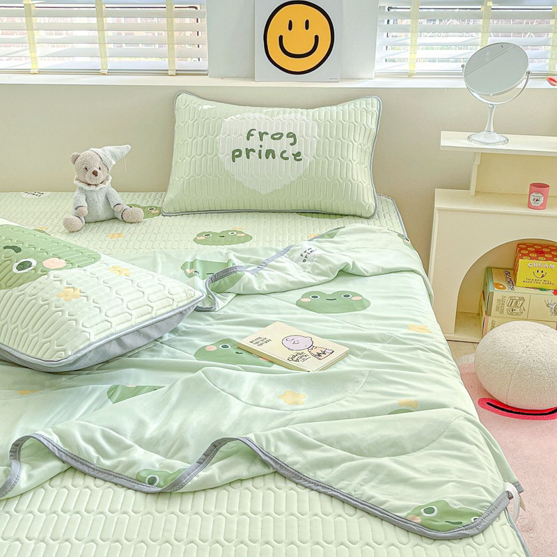 Set chiếu điều hoà latex 5D túi rút IGUN BEDDING kèm chăn thun lạnh ( chun cài 4 góc )