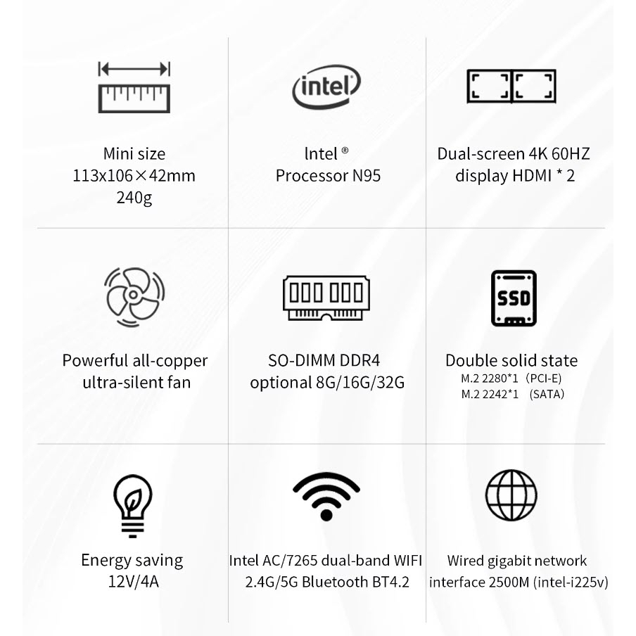 Máy tính để bàn – Máy chủ Server – Mini PC – Intel NUC N95 ( Có thể nâng cấp lên RAM 32G) | BigBuy360 - bigbuy360.vn