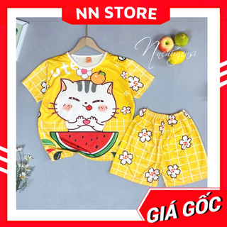 Đồ bộ thun nam nữ trẻ em người lớn đến 70kg vải mềm mịn mát hoạt hình bò sữa doremon hoạt hình chibi DBRBD FULL SIZE