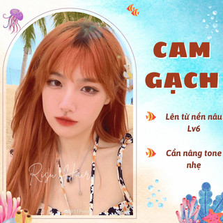 Thuốc nhuộm tóc màu cam gạch, không tẩy - risu hair