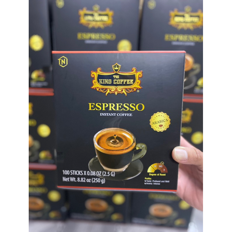 Cà phê đen hoà tan KING COFFEE ESPRESSO (Hộp 100 gói)