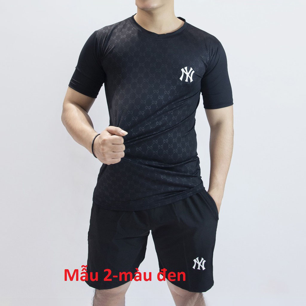 Bộ quần áo thể thao nam mùa hè với chất liệu thun lạnh thoáng mát, co giãn 4 chiều, thời trang, phong cách.