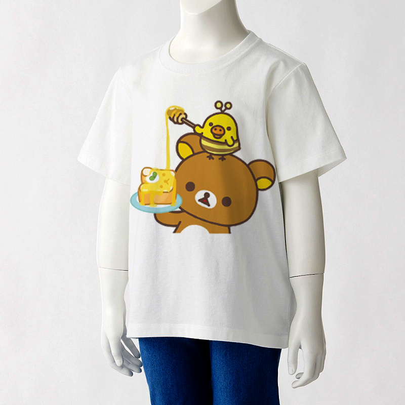 Áo Thun In Hình Gấu Rilakkuma Dễ Thương Unisex Nam Nữ