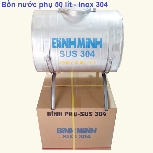 Bồn phụ 50 Lít Inox 304 dùng cho máy nước nóng năng lượng mặt trời