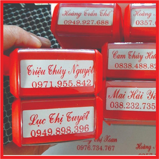 Khắc con dấu tên rõ đẹp, mộc tên, dấu vuông 1-2 dòng theo yêu cầu có sẵn .