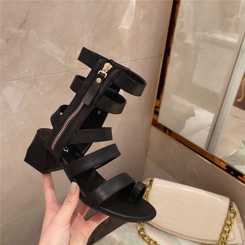 Giày sandal chiến binh quai ngang đan dây