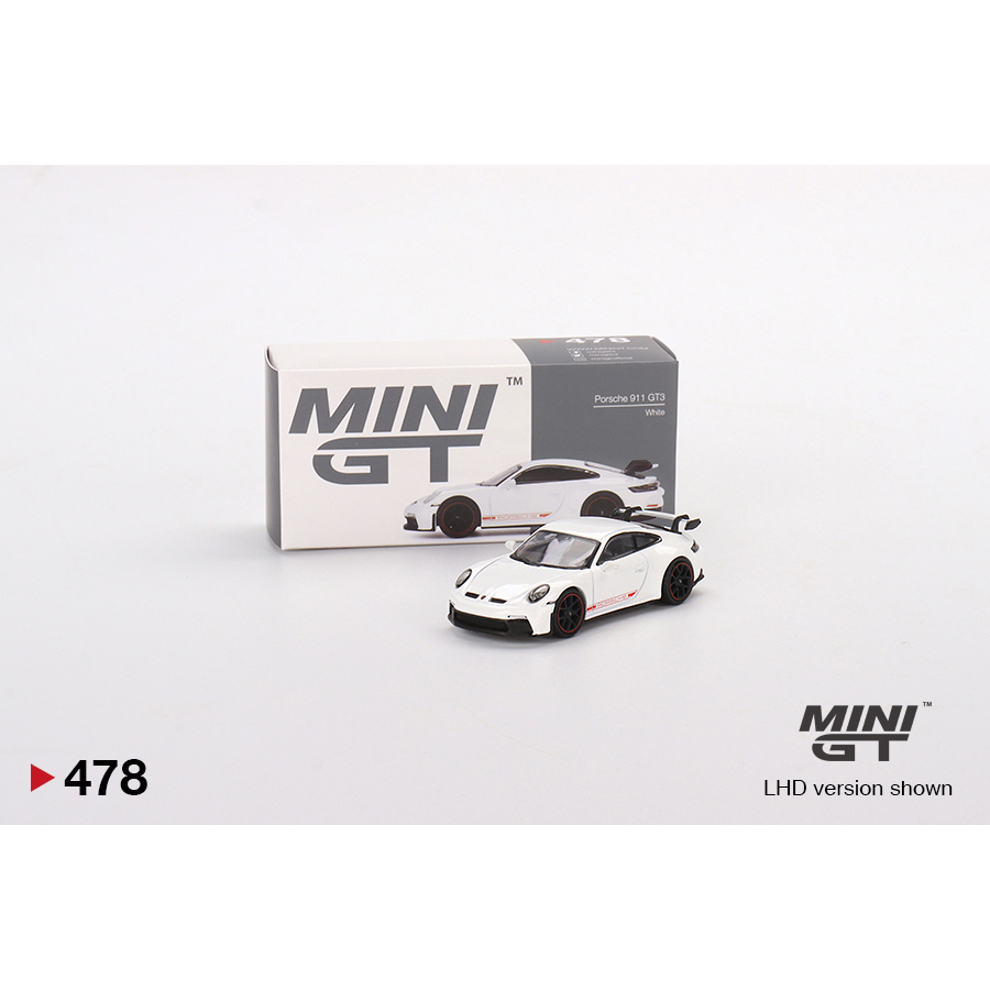Mô hình ô tô Porsche 911 (992) GT3 White 1/64 MiniGT MGT00478