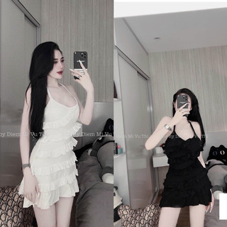 ĐẦM BODY HAI DÂY ĐUỐI CÁ VIỀN BÈO NHIỀU TẦNG SEXY