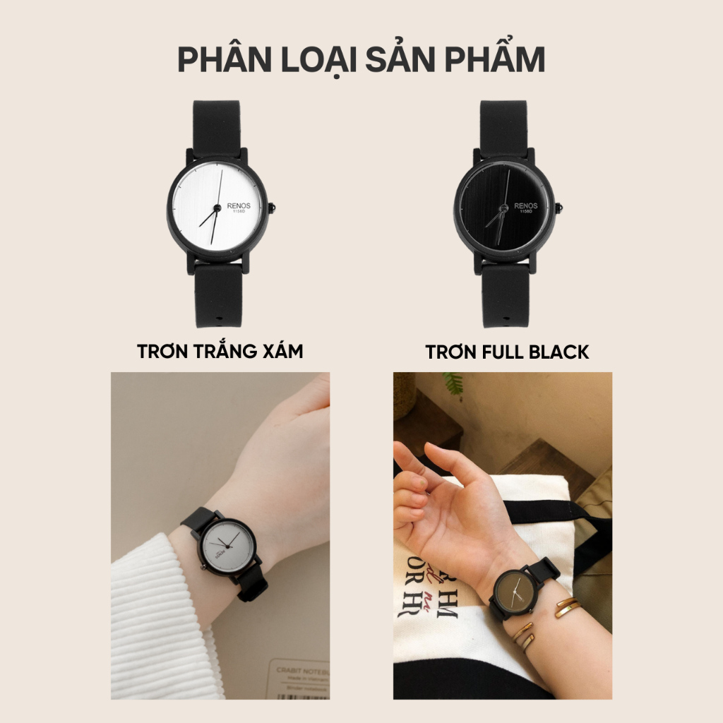 Đồng Hồ Nam Nữ Couple RENOS TRƠN Tif Watches Phong Cách Thể Thao Năng Động Chống Nước