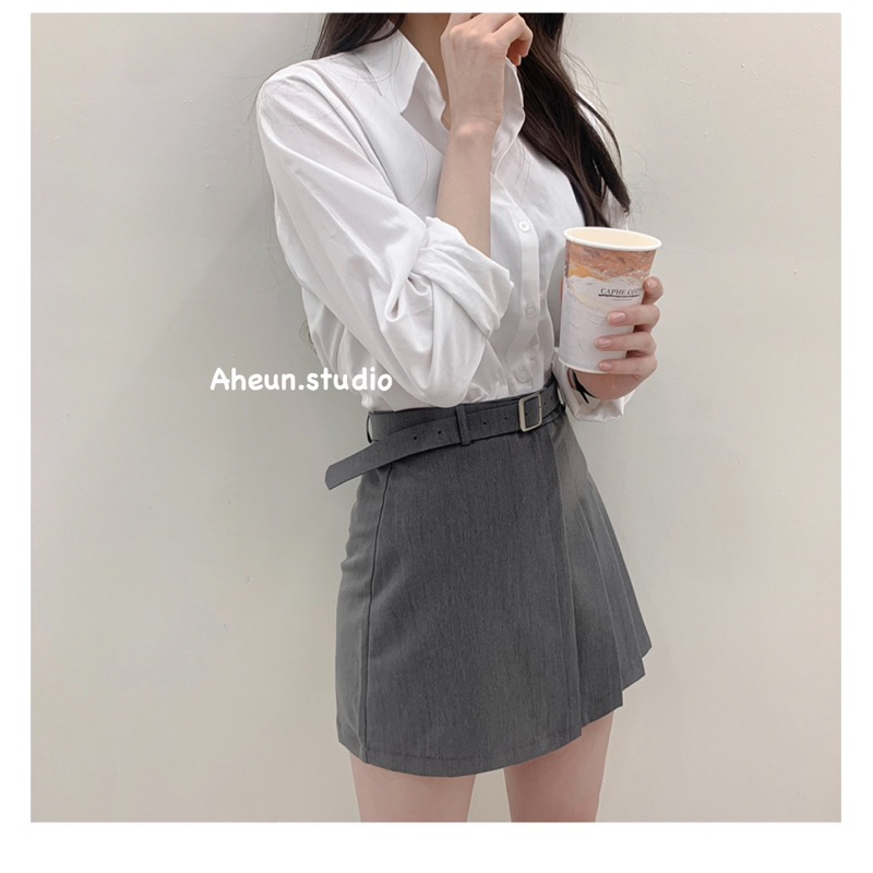Áo SƠMI BASIC SHIRT tone màu pastel Hàn Quốc