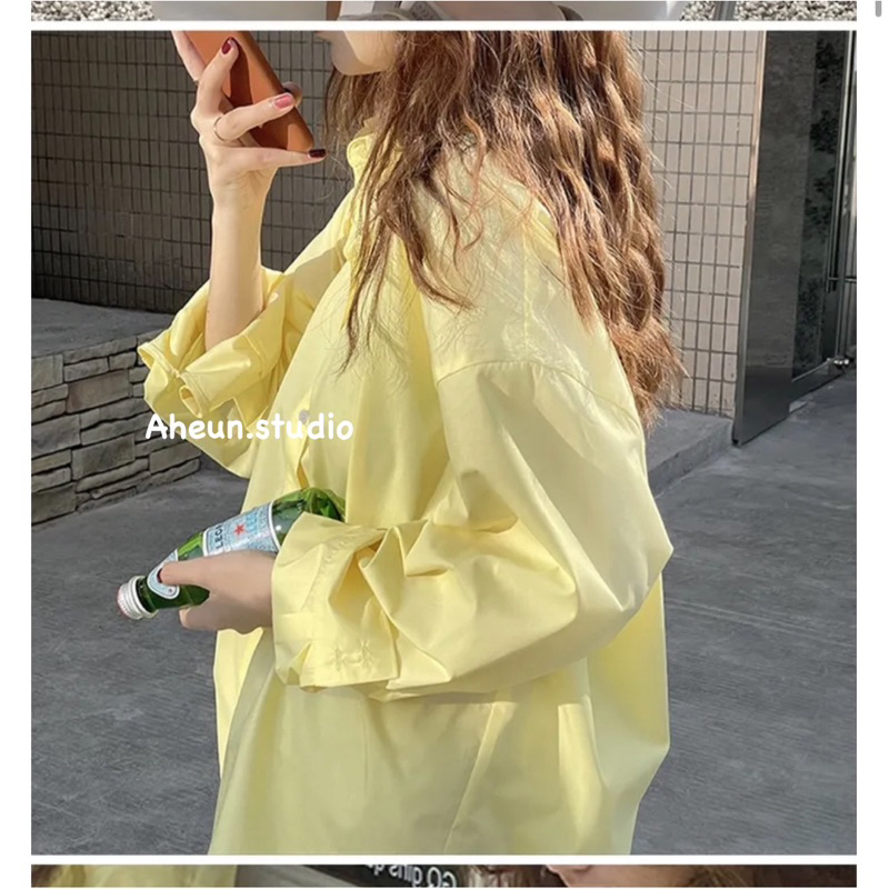 Áo SƠMI BASIC SHIRT tone màu pastel Hàn Quốc