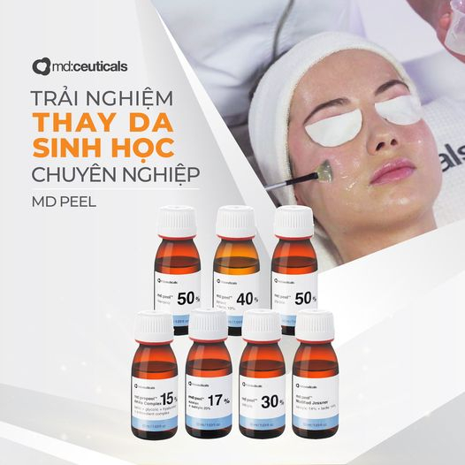 Thay Da Sinh Học Peel da Md:ceuticals Trắng Sáng, Căng Bóng & Se Khít Chân Lông, Giảm Viêm, Kiểm Soát Dầu Mụn 50ml