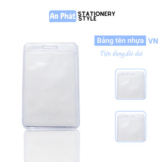 Bảng tên dây lụa hai mặt nhựa cao cấp ngang - dọc