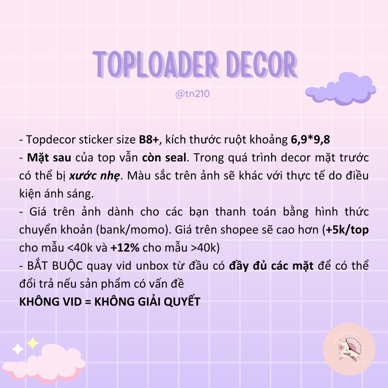 Topdecor sticker, washi, pet tape by @tn_2.10 - ĐỌC KỸ MÔ TẢ